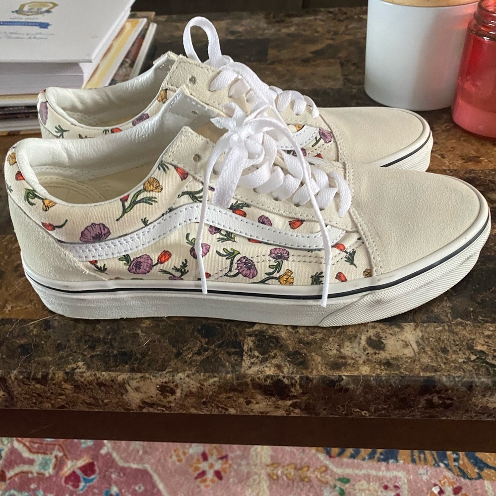 Vans floral low tops